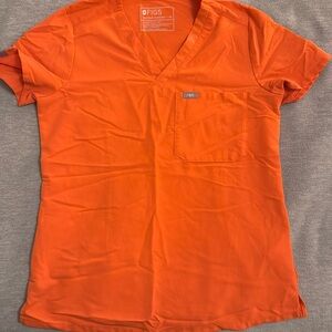 Women’s Sunset Orange Catarina- One Pocket Scrub Top